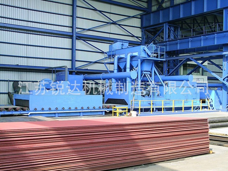 鋼板拋預(yù)處理通過式拋丸機